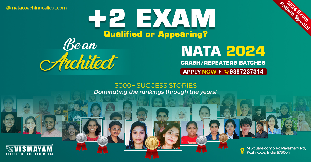 Announcing admission alerts for our NATA crash batch! Featuring past top achievers and Kerala's no.1 NATA coaching center